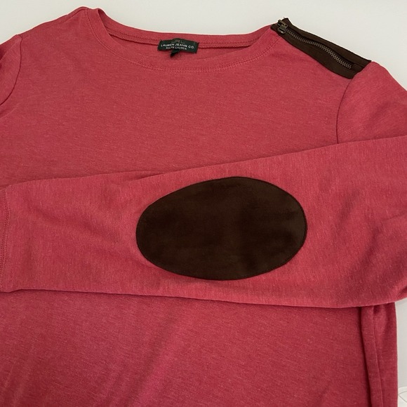 Lauren Ralph Lauren Equestrian Long Sleeve‎ Suede Elbow Patches Women Sz XL READ - Picture 1 of 9